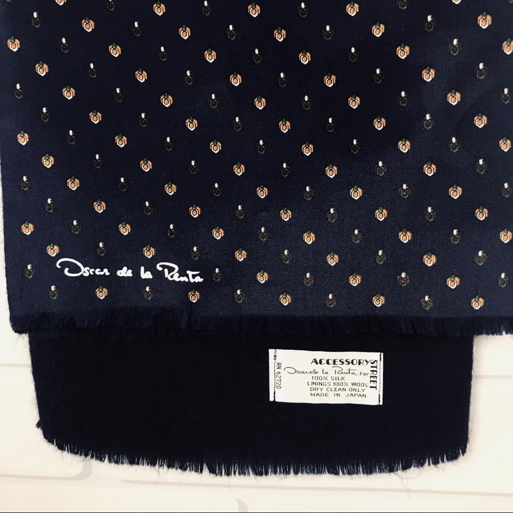 Oscar de la Renta Silk Wool Scarf